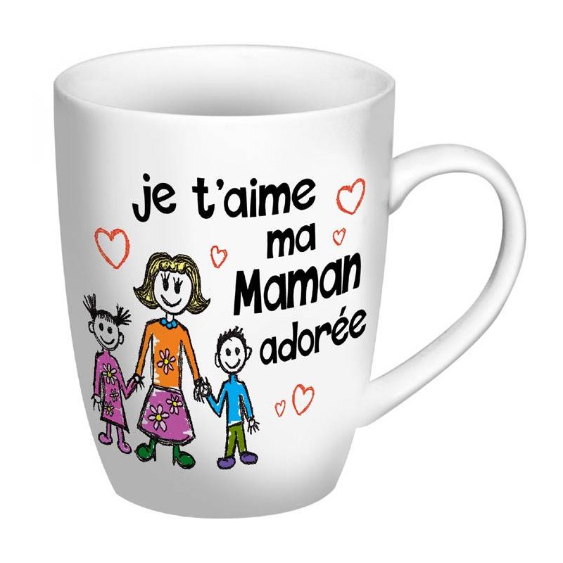 Mug "Je t'aime ma maman adorée"