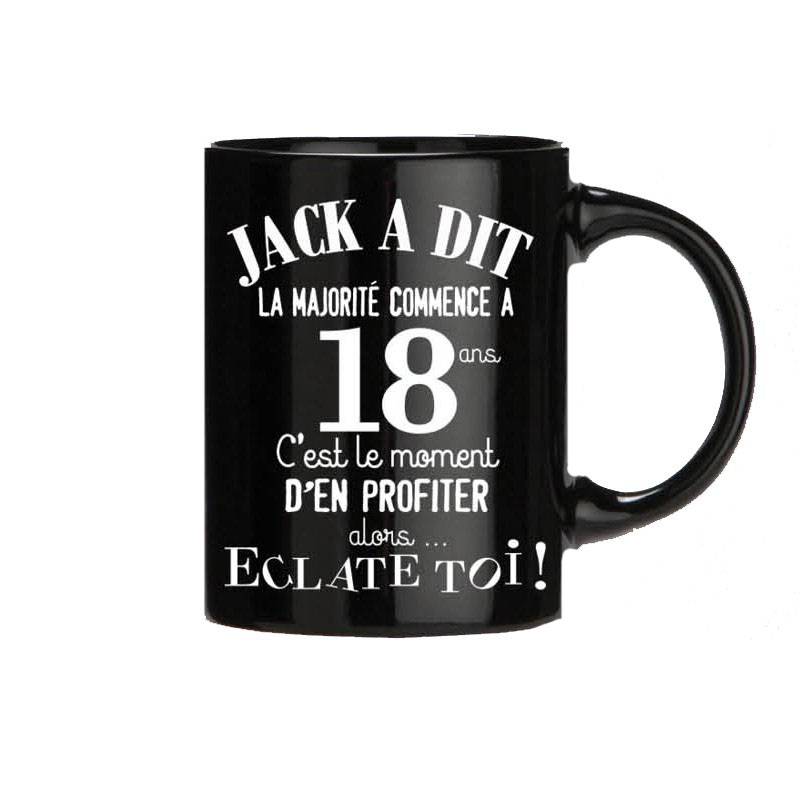 Mug Noir Jack A Dit La Majorite Commence A 18 Ans