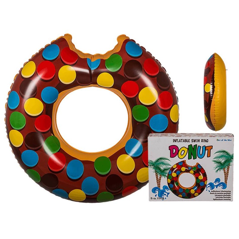 Anneau de natation gonflable Donut marron