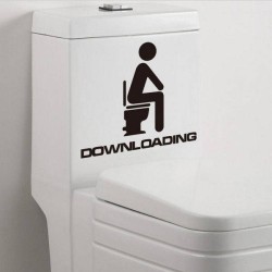 Sticker pour toilettes Downloading