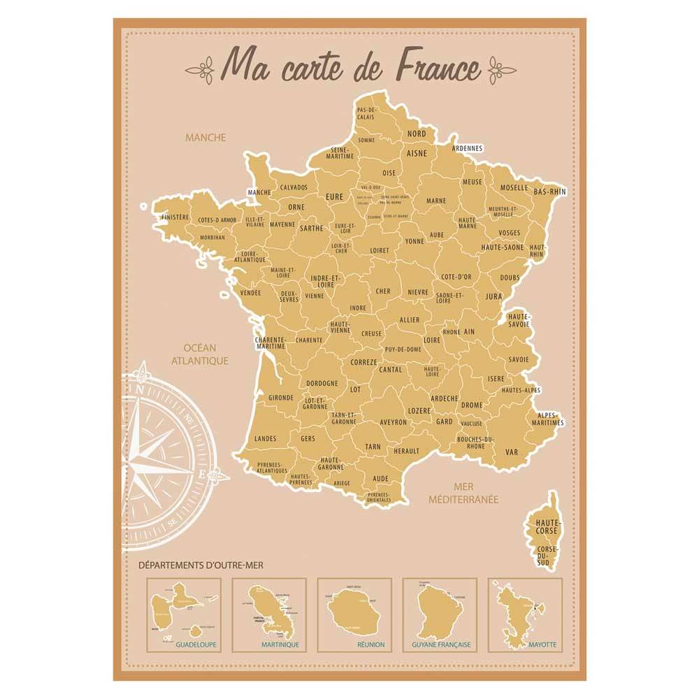 Carte De France à Gratter Les Boutiques Du Net Cadeau Rigolo