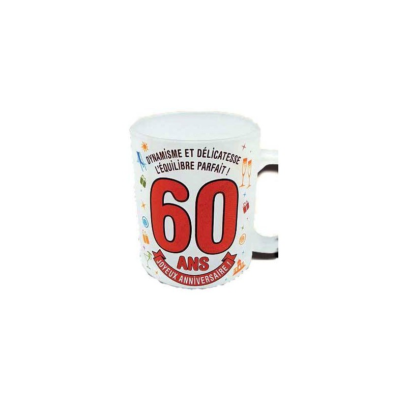 Mug 60 ans effet givré