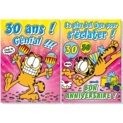 Carte anniversaire maxi Garfield 30 ans