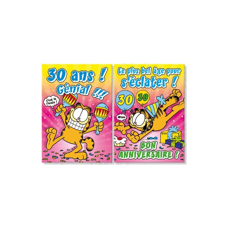 Carte anniversaire maxi Garfield 30 ans
