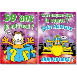 Carte anniversaire maxi Garfield 50 ans