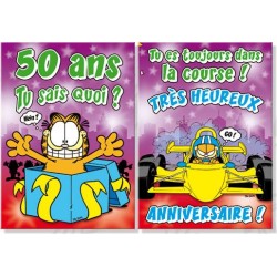 Carte Anniversaire Maxi Garfield 50 Ans