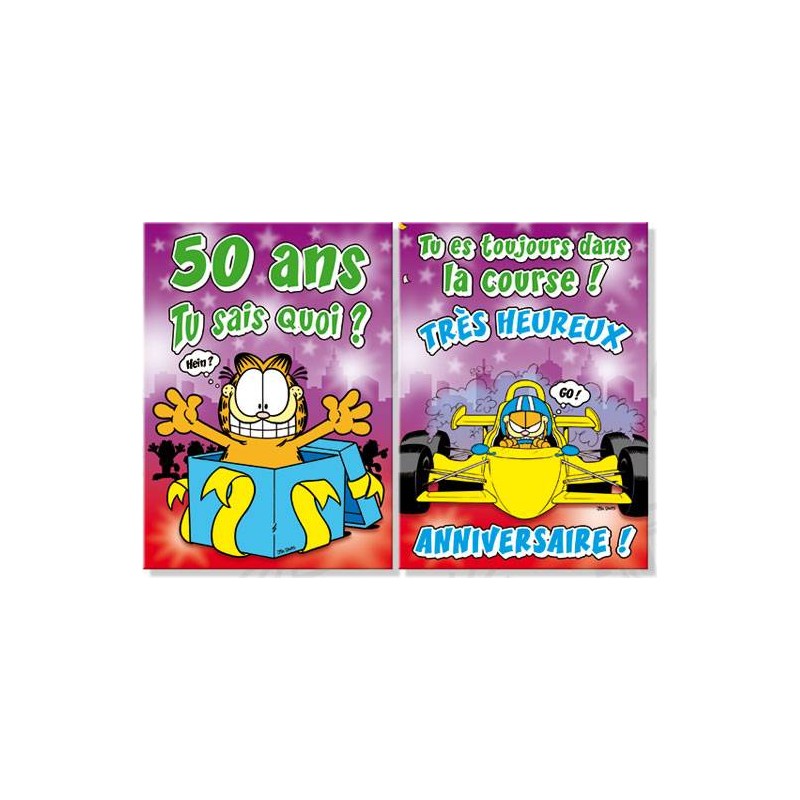Carte anniversaire maxi Garfield 50 ans