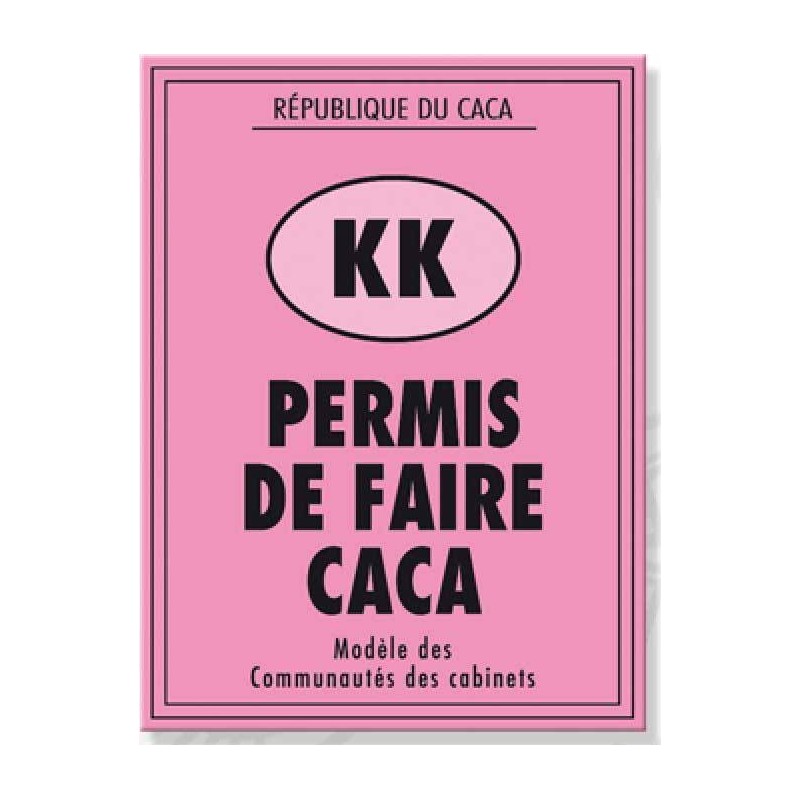 Permis de faire caca