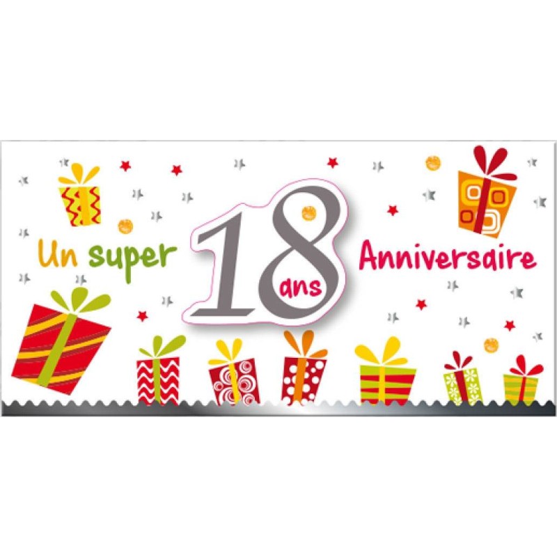 Carte format paysage Un super Anniversaire 18 ans