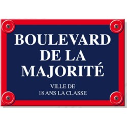 Plaque de rue Boulevard de la majorité