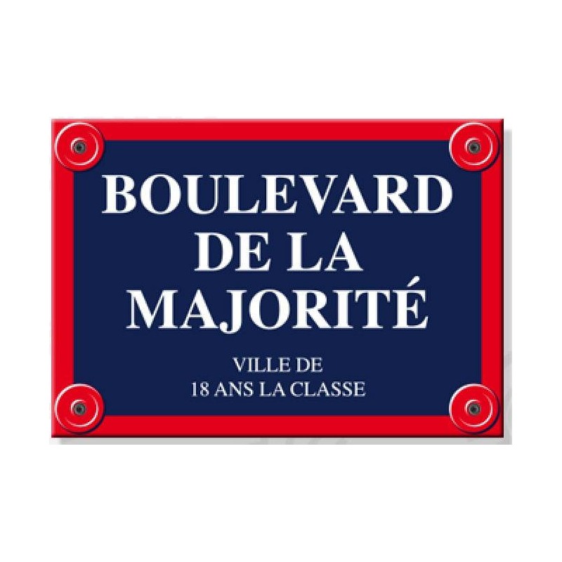 Plaque de rue Boulevard de la majorité