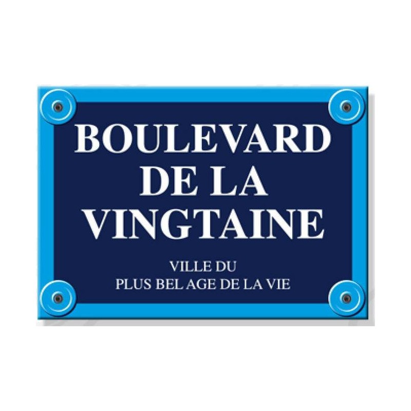 Plaque de rue Boulevard de la vingtaine