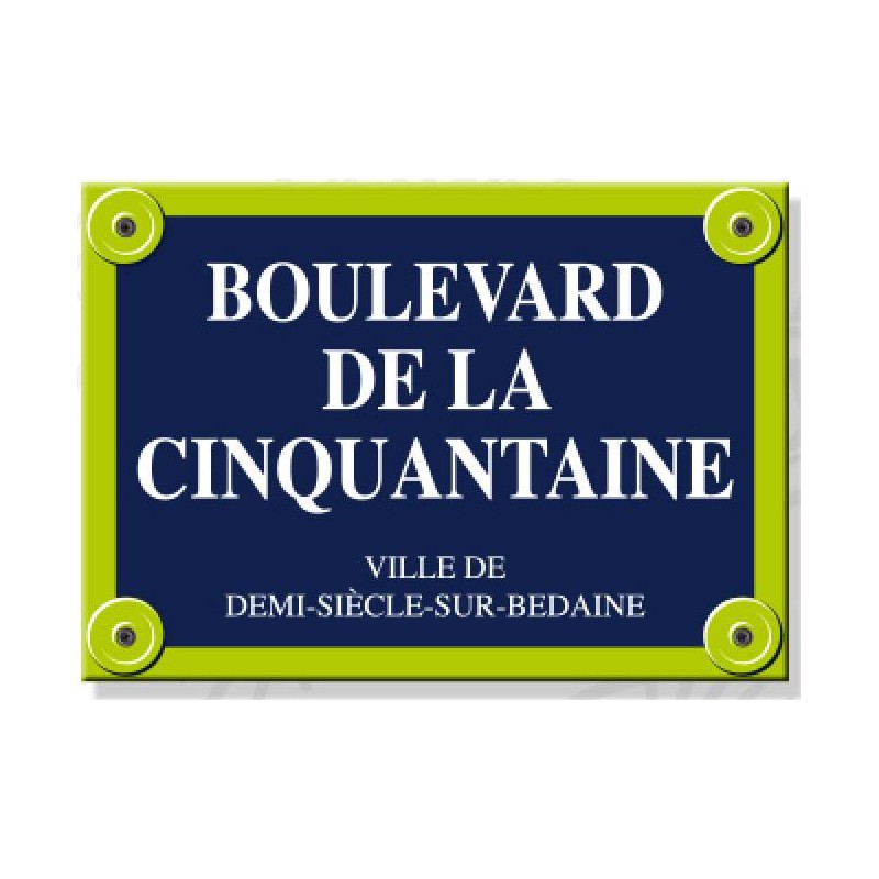 Plaque de rue Boulevard de la cinquantaine