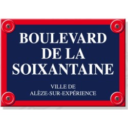 Plaque De Rue Colorée Boulevard De La Soixantaine