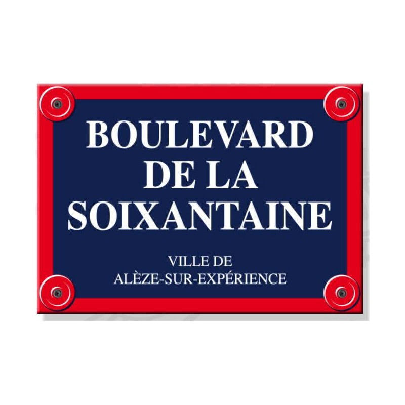 Plaque de rue Boulevard de la soixantaine