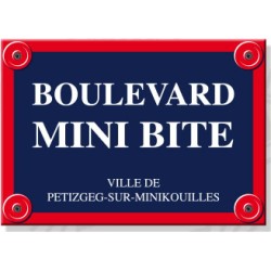 Plaque de rue colorée Boulevard Mini Bite
