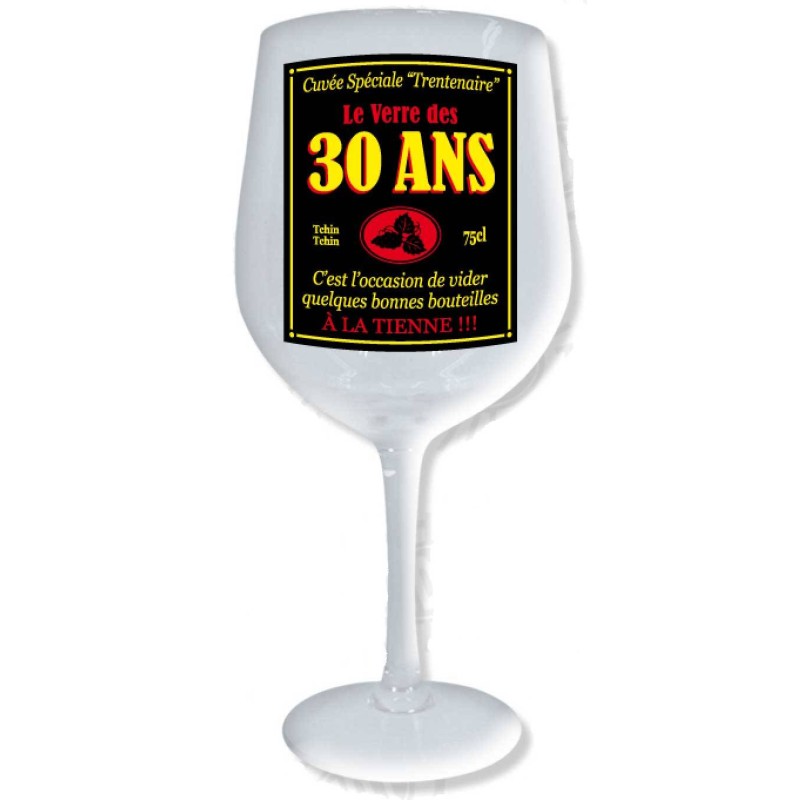 Verre à vin XXL 30 ans