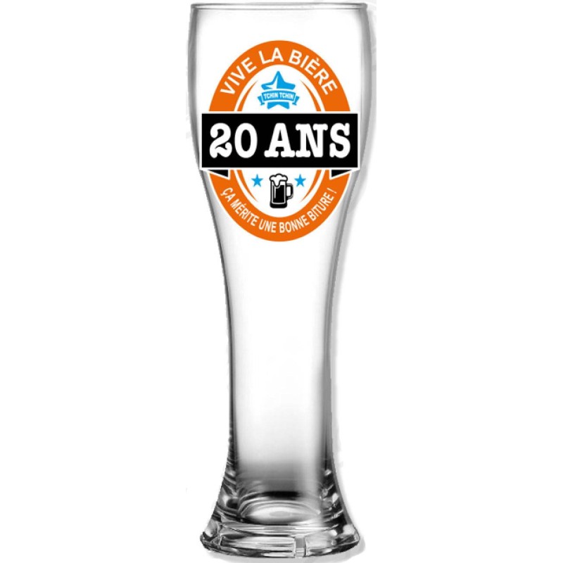 Verre à bière XXL 20 ans