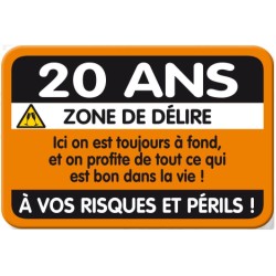 Plaque porte 20 ans