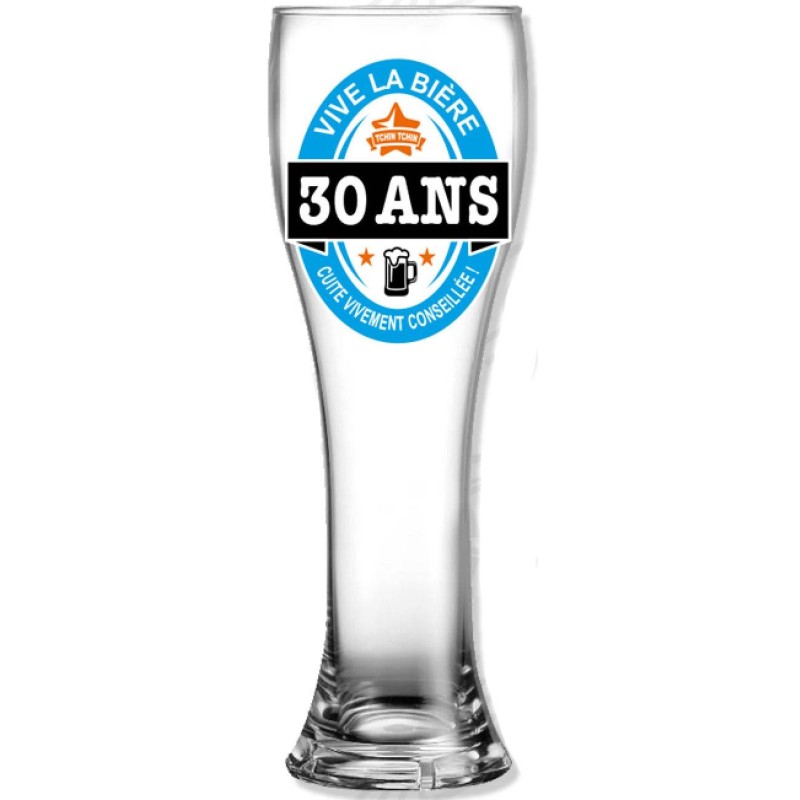 Verre à bière XXL 30 ans