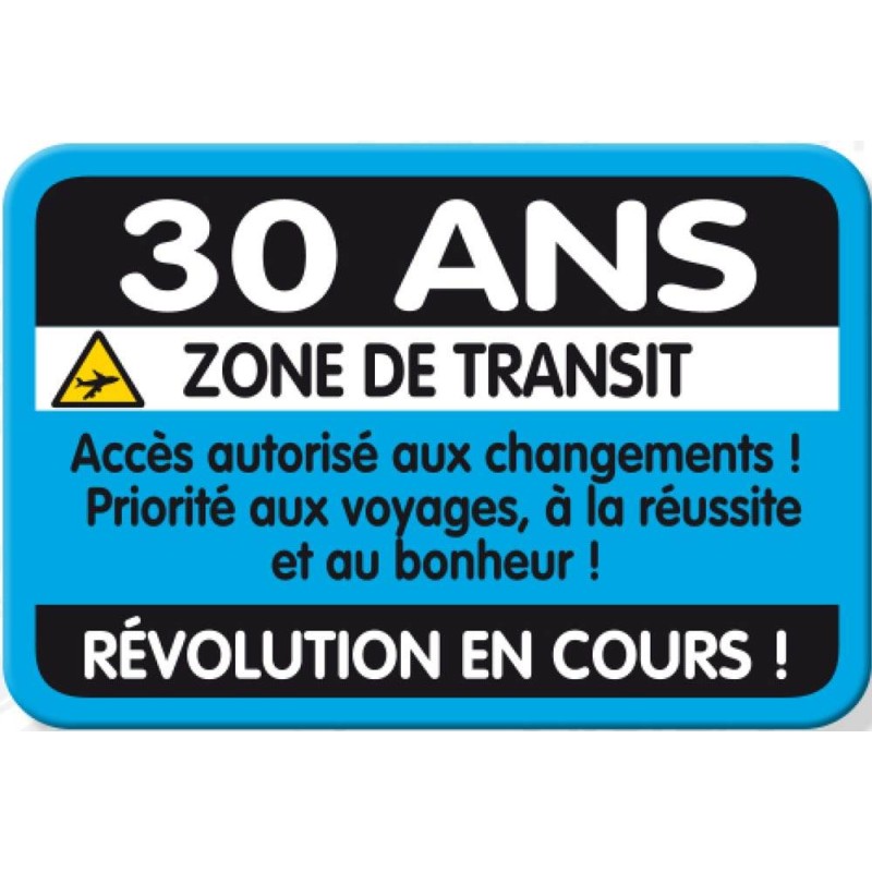 Plaque porte 30 ans