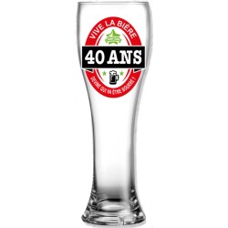 Verre à bière XXL 40 ans