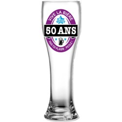 Verre à bière XXL 50 ans