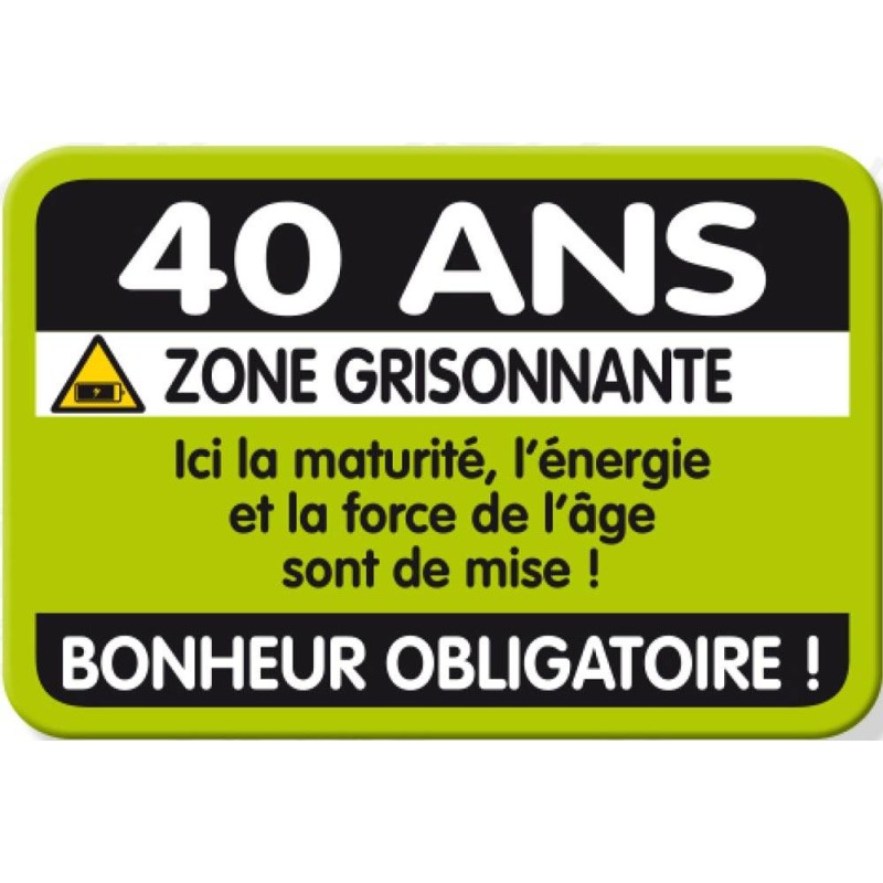 Plaque porte 40 ans