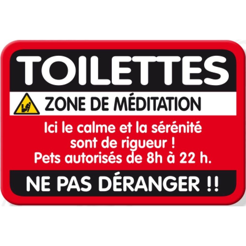 Plaque porte toilettes