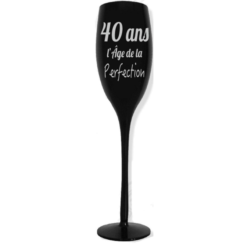 Flute A Champagne Noire 40 Ans L Age De La Perfection
