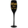 Flûte à champagne noire 60 ans l'âge du bon temps