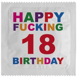 Préservatif Happy Fucking 18 Birthday