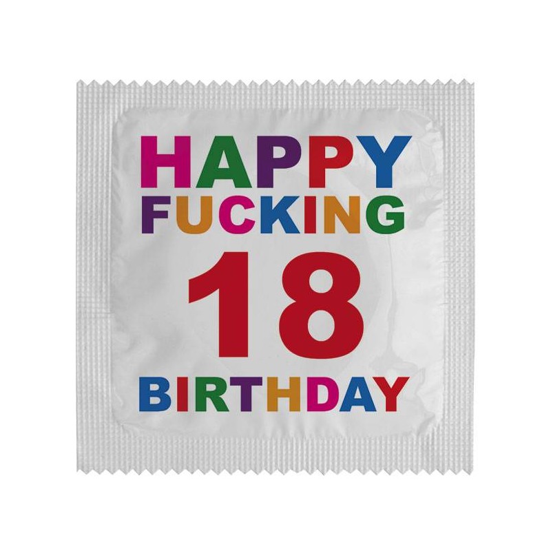 Préservatif Happy Fucking 18 Birthday