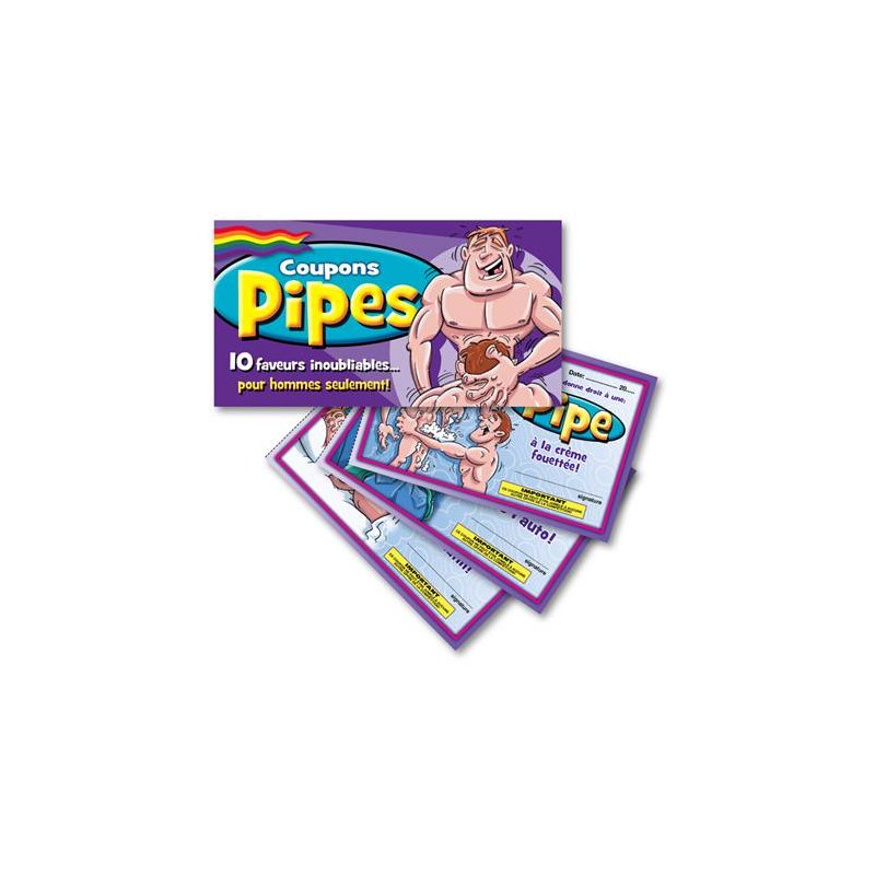 Coupons pipes homme