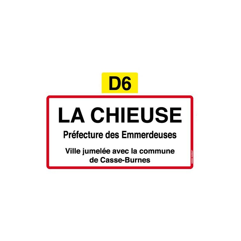 Plaque de ville la chieuse