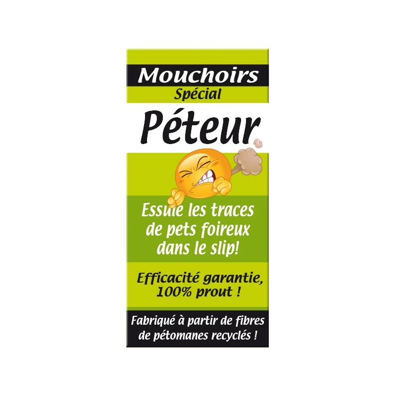 Mouchoirs papier péteur