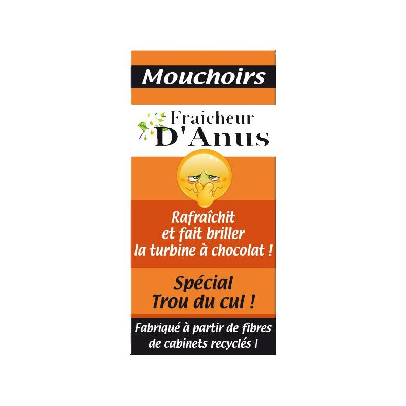 Mouchoirs papier anus