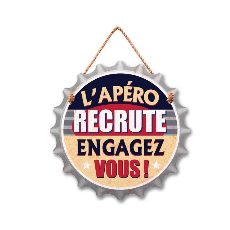 Plaque "l'apéro recrute"