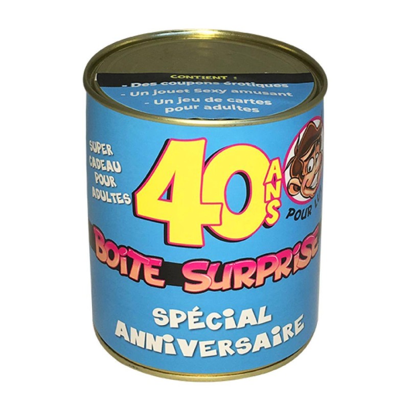 Boîte de conserve surprise sexy - 40 ans homme