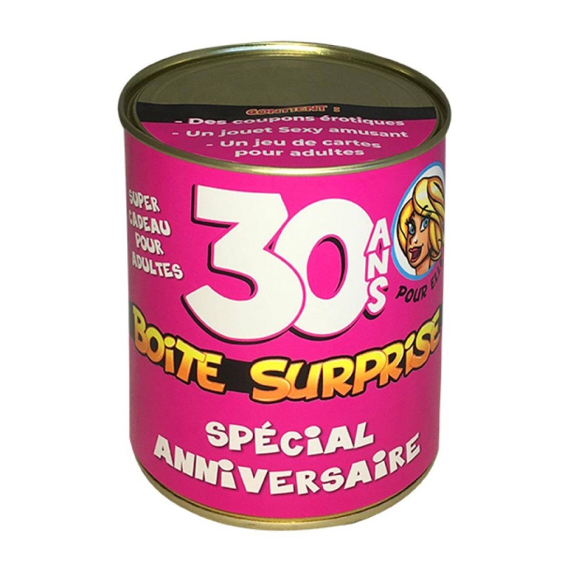 Boîte de conserve surprise sexy - 30 ans femme