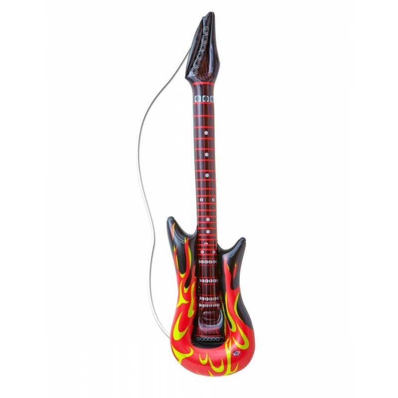 Guitare gonflable avec flammes 1m