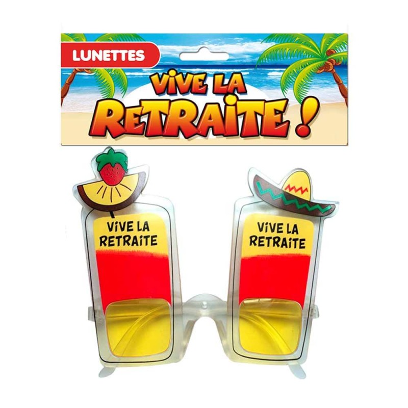 Lunettes humoristiques "vive la retraite"