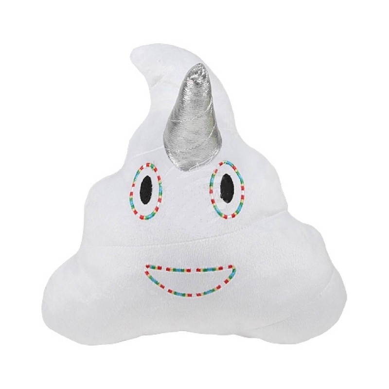 Coussin emoticon caca licorne