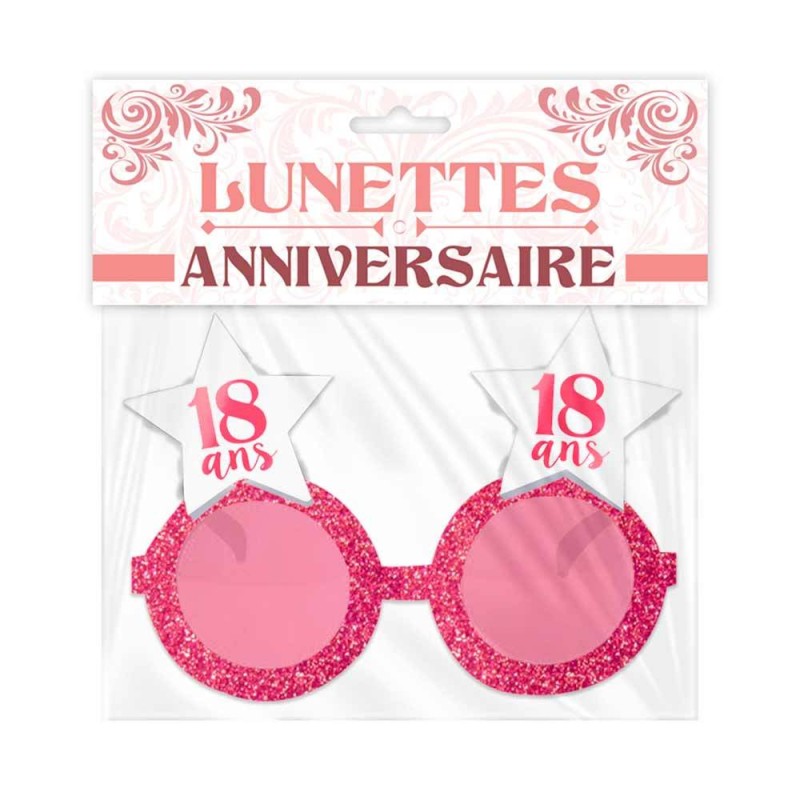 Lunettes étoile rose 18 ans