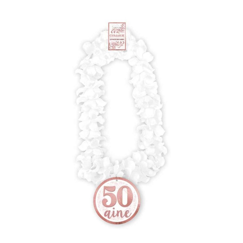 Collier fleur 50 ans femme