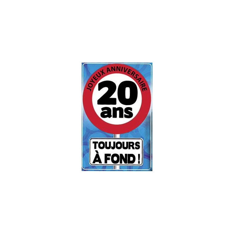 Carte postale + badge 20 ans