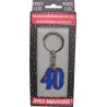 Porte-clés métal 40 ans