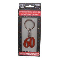 Porte-clés métal 60 ans