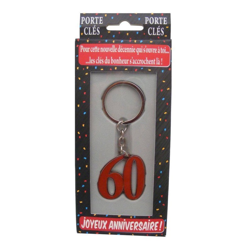 Porte-clés métal 60 ans