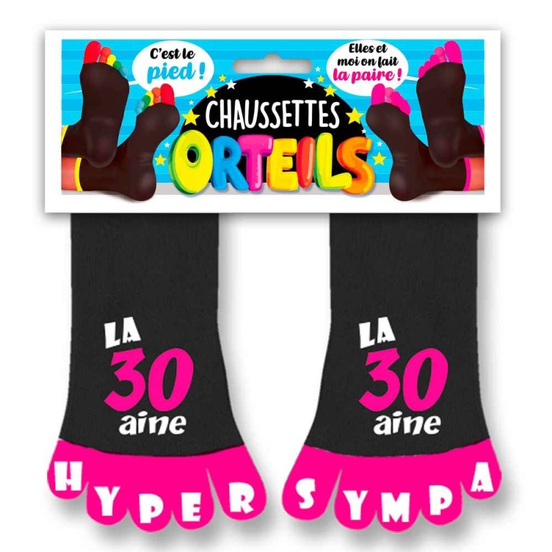 Chaussettes à orteils rose 30 ans